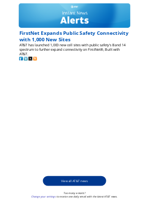 AT&T - FirstNet Expands Public Safety Connectivity with 1,000 New Sites