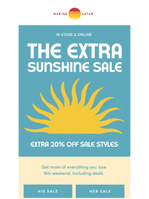 Extra 20% Off + Extra Long Weekend ✌️