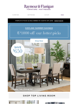 Raymour & Flanigan Furniture - These might just be the best deals of the summer!
