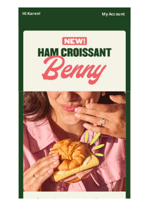 Panera Bread - NEW! Ham Croissant Benny
