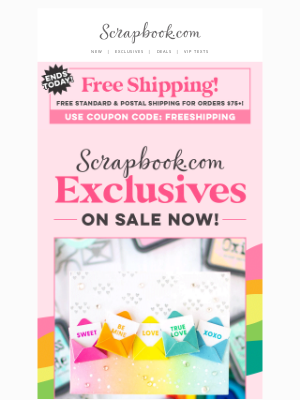 Scrapbook - ❗ Your Free Shipping Expires TONIGHT at Midnight!