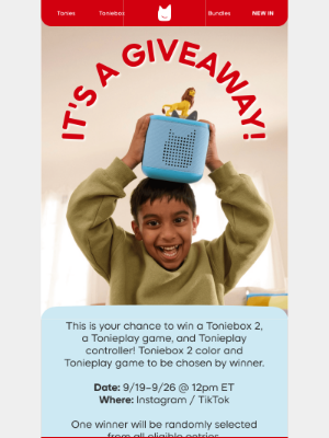 tonies - It's giveaway time!
