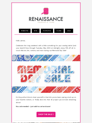 Renaissance Ribbons - 🇺🇸 Memorial Day Sale – 15% Off Everything You Love!
