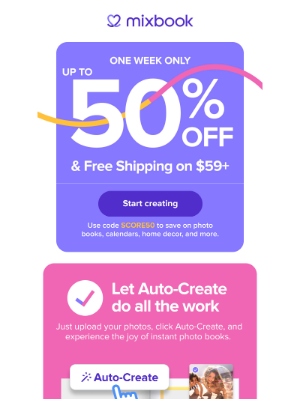 Mixbook - Just for You: up to 50% Off Sitewide