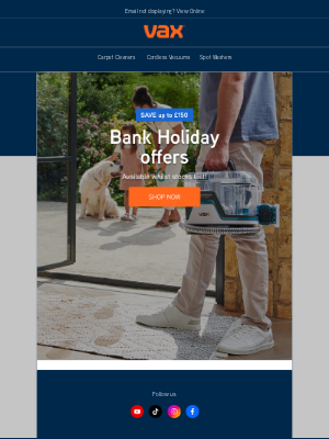 VaxUK - Hurry - last chance for bank holiday offers