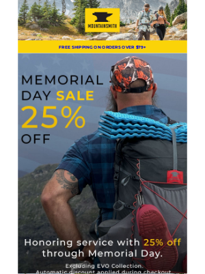 Mountainsmith - Honoring Service with 25% Off