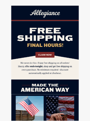 Allegiance Flag Supply - Exclusive Offer Ends Tonight!