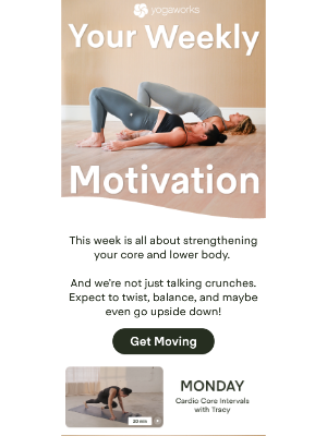 YogaWorks - 💪 Your weekly workout schedule is here