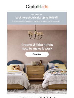 The Land of Nod - 3 ways to make a shared room work →