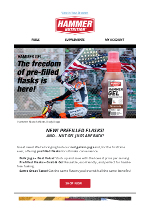 Hammer Nutrition - New Prefilled Flask