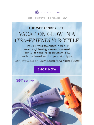 Tatcha - The secret to vacation glow