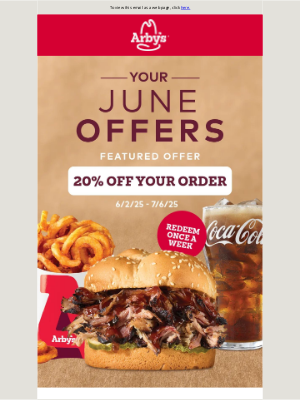 Arby's - June Rewards are here 👌