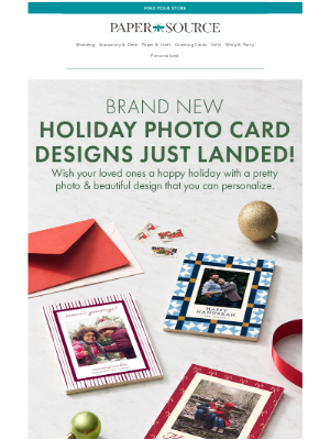 Paper Source - All New Holiday Photo Card Designs Are Here!