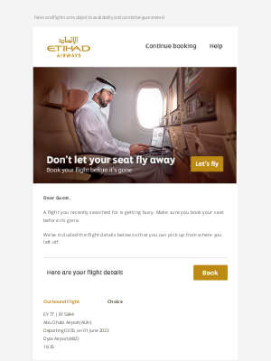 Etihad Airways - A message from us