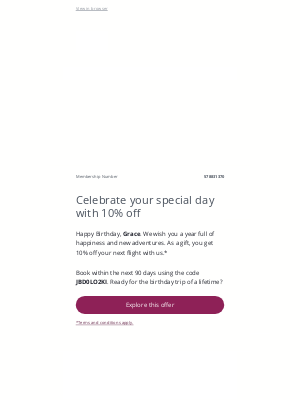 Qatar Airways - It’s your birthday! Time to celebrate