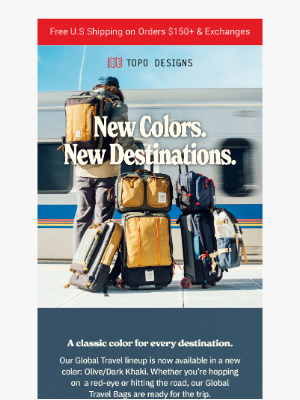 Topo Designs - ✈️ New Colors, New Destinations