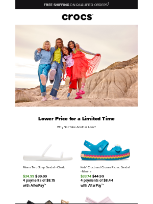 Crocs - We've dropped the price for a limited time.