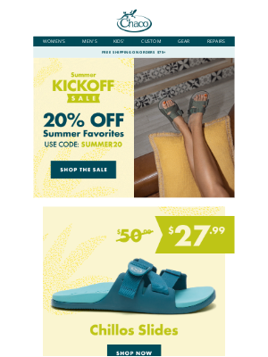 Chaco - Gear Up: 20% Off Slides, Flips & Sandals