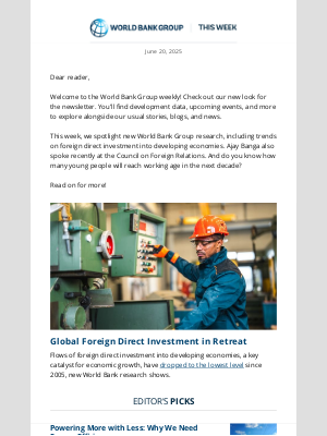 World Bank - 3 ways to boost global foreign direct investment