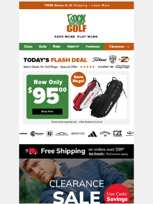 Rock Bottom Golf - 15% OFF STARTS NOW!  ⛳ Up To $400 Off Cobra & PUMA + FREE Shipping!