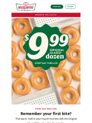 Krispy Kreme Doughnuts - $9.99 dozens! Every day, just for Rewards Members like you