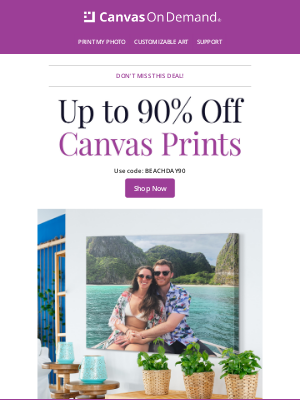 Canvas On Demand - Save Up to 90% off Canvas Prints