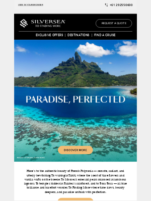 Silversea Cruises - Your journey to Tahiti begins here