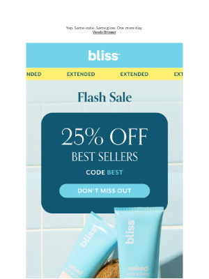 Bliss - 25% OFF: Back for one more glow-up! 💫