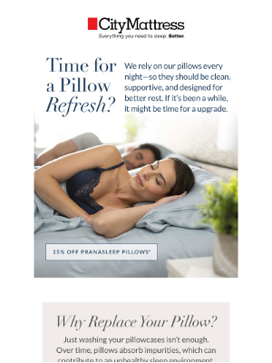 City Mattress - Time for a Pillow Refresh?