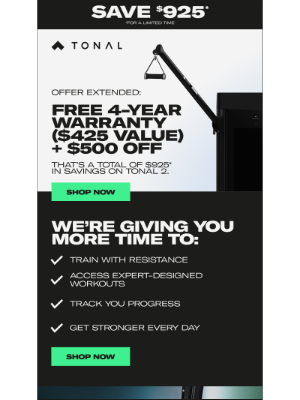 TONAL - EXTENDED: Tonal’s Best Deal Is Still Here