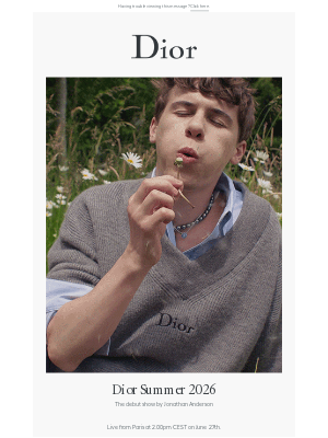 Dior - Invitation: Watch the Show Live on Dior.com