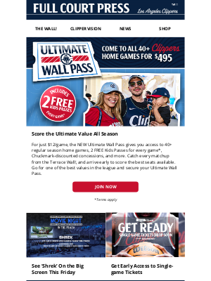 Los Angeles Clippers - NEW Ultimate Wall Pass, Ticket Presale Access, Mini Plans & More