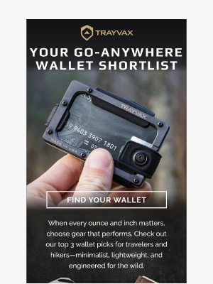 Trayvax - Top 3 Wallets for Travelers & Hikers