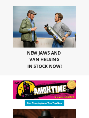 Amok Time Toys - New Jaws, Gremlins, Sesame Street and Hammer Van Helsing