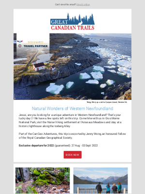 World Expeditions - Last Chance – Newfoundland Can Geo Adventures