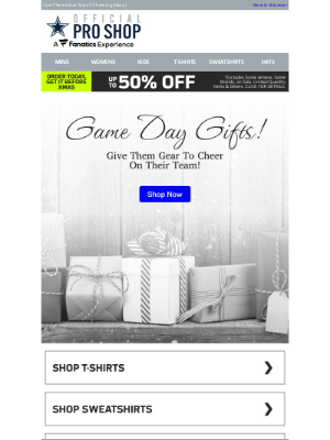 Dallas Cowboys - A Gifting Win: Up To 50% Off + Game Day Styles!