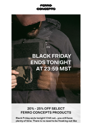 Ferro Concepts - STANDARD ISSUE - BLACK FRIDAY ENDS TONIGHT!