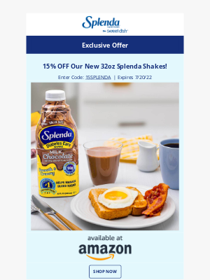 Splenda - New size! Get 15% off today