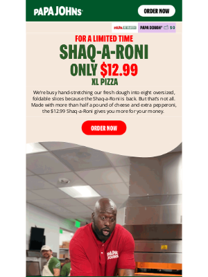 Papa John's - Shaq says you’re missing out 😳