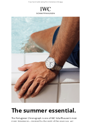 IWC Schaffhausen - Make a splash with the Portugieser Chronograph