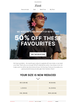 Zizzi Fashion - Help us - and save 50% on selected favourites 🙌