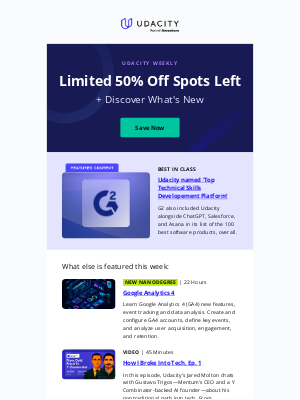 Udacity - 🔥 50% Off, Industry Praise & Top Pick for You 🫵
