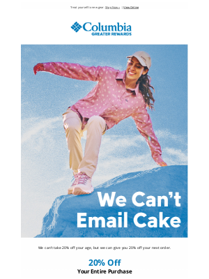 Columbia Sportswear - Your 20% off birthday gift expires soon!