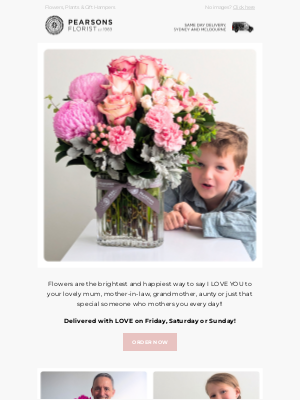 Pearsons Florist (Australia) - 🌸 The HAPPIEST Mother's Day!