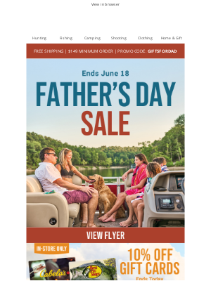 Cabela's (Canada) - LAST CHANCE to Save on Gift Cards