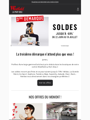 WESTFIELD LA PART-DIEU (France) - Vos articles encore plus soldés c’est maintenant ! ⏳