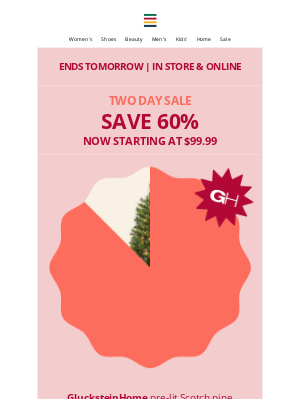 Hudson's Bay (Canada) - 2 DAY SALE: 60% off select Christmas trees 🎄