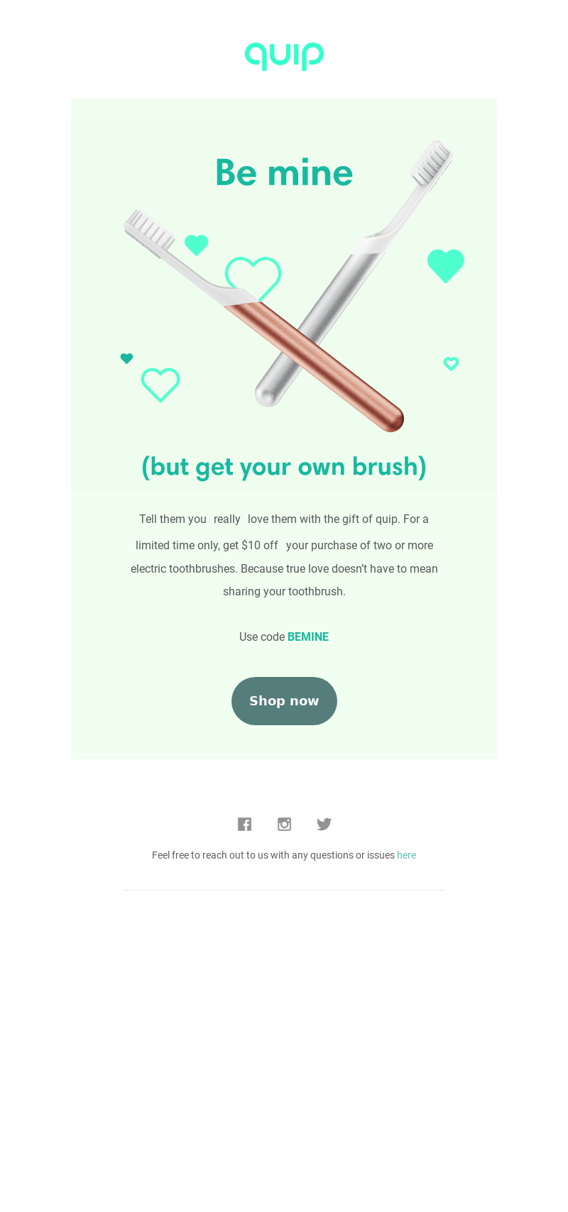 quip - Break bad habits, not hearts (+$10 off!)