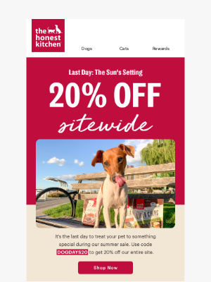 The Honest Kitchen - Psst... last day to get 20% off.