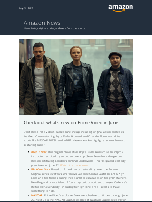 Amazon - New on Prime Video in June: ‘Deep Cover,’ NASCAR, and more